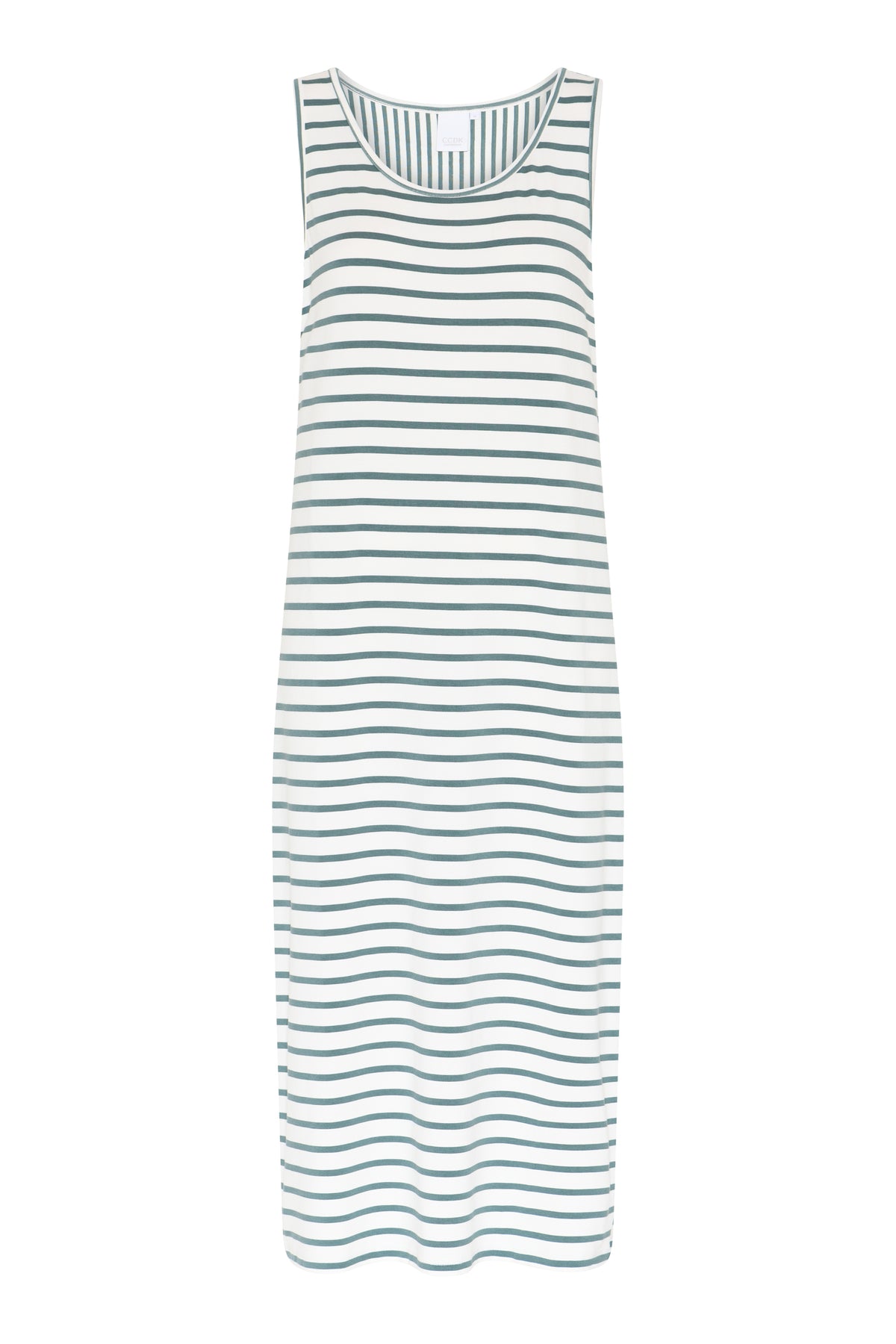 Anna Strap Dress, Sagebrush Green Stripe.