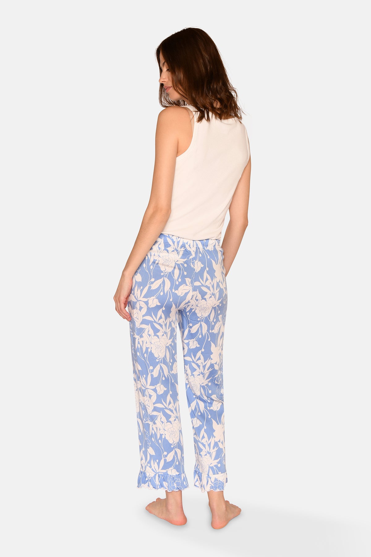 Saga Crop Pants, Azurine AOP.