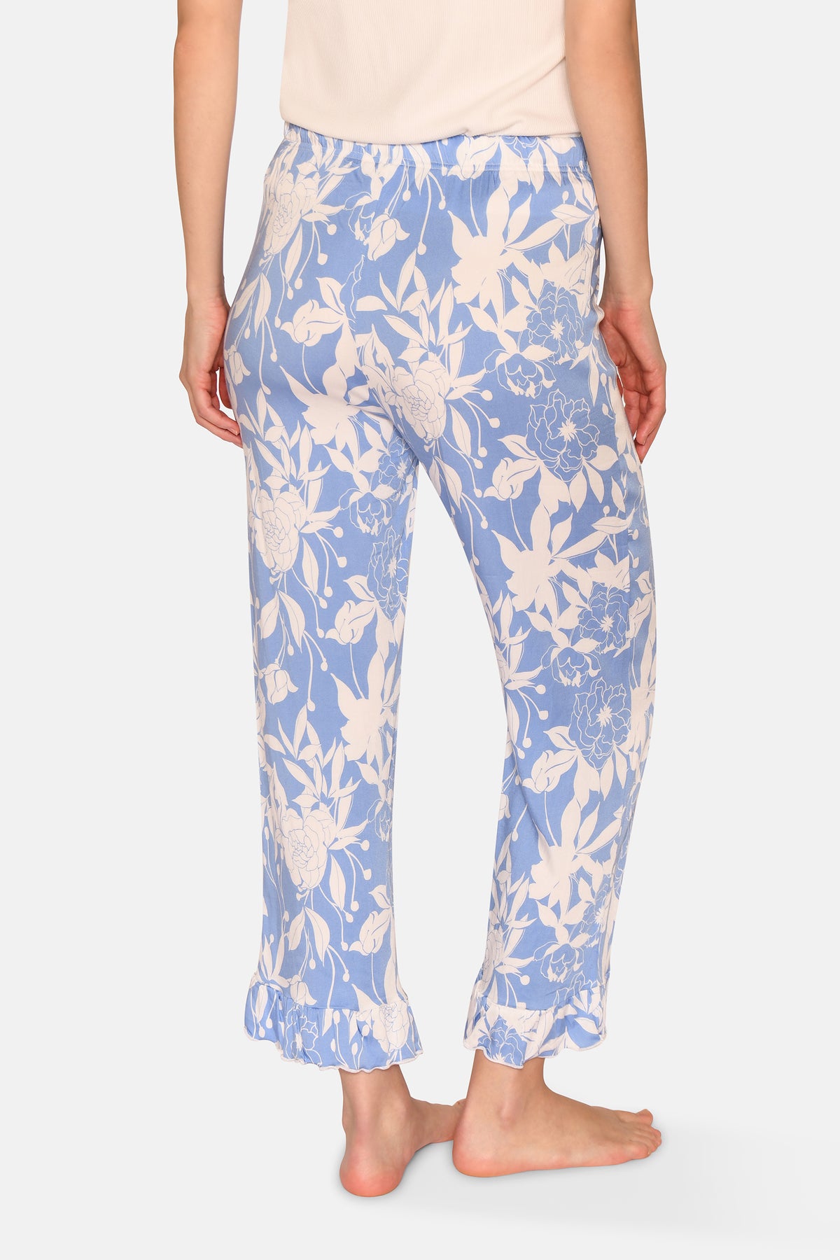 Saga Crop Pants, Azurine AOP.