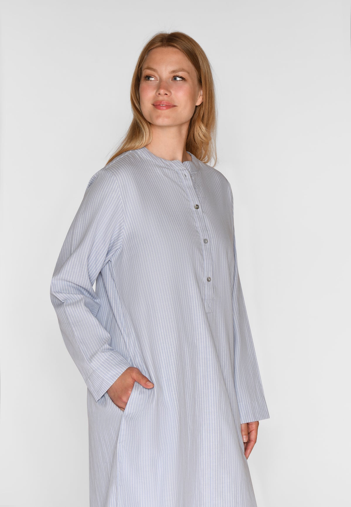 Amalie Dress, Eventide Stripe