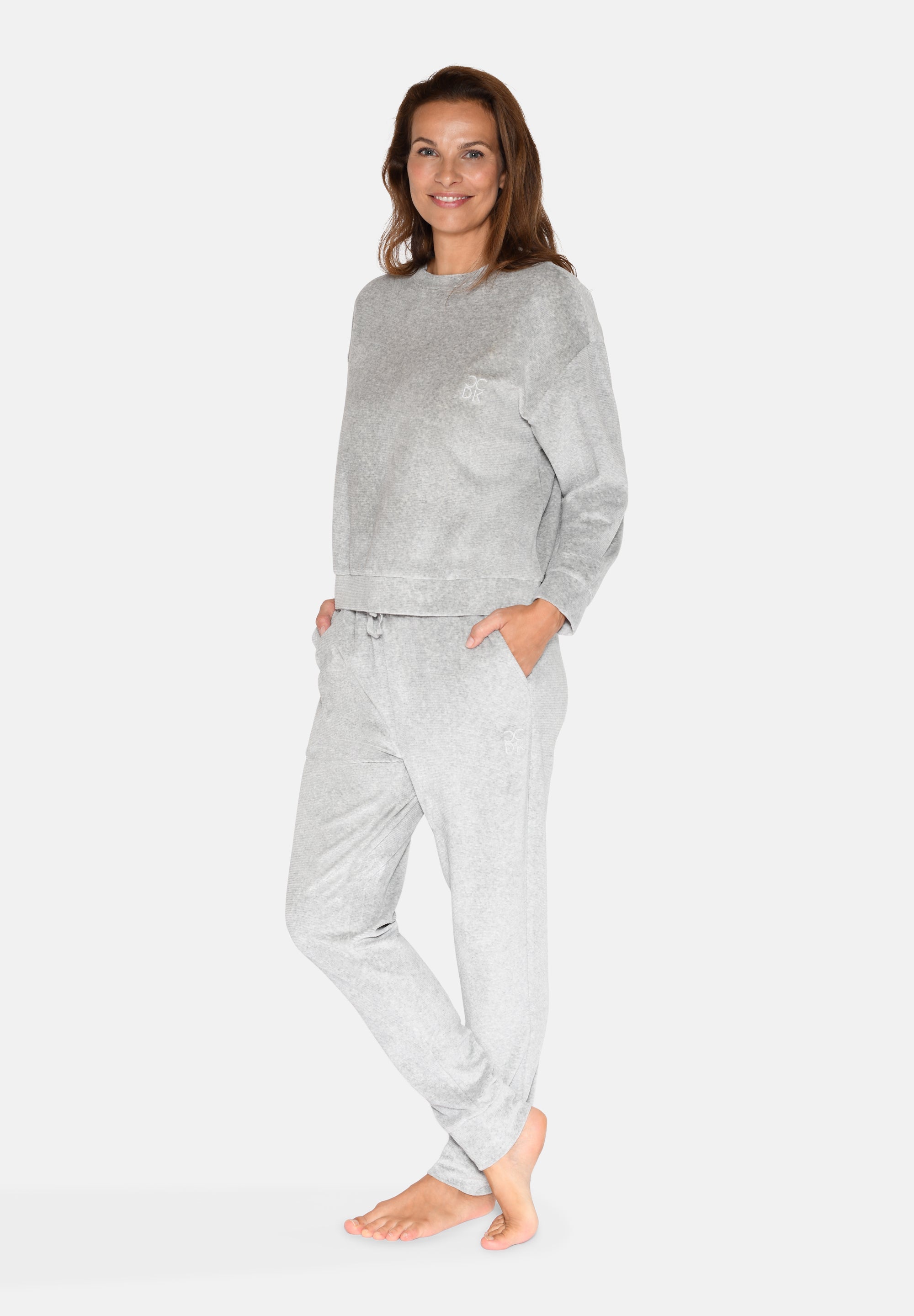 Svea O-neck, Light Grey Melange