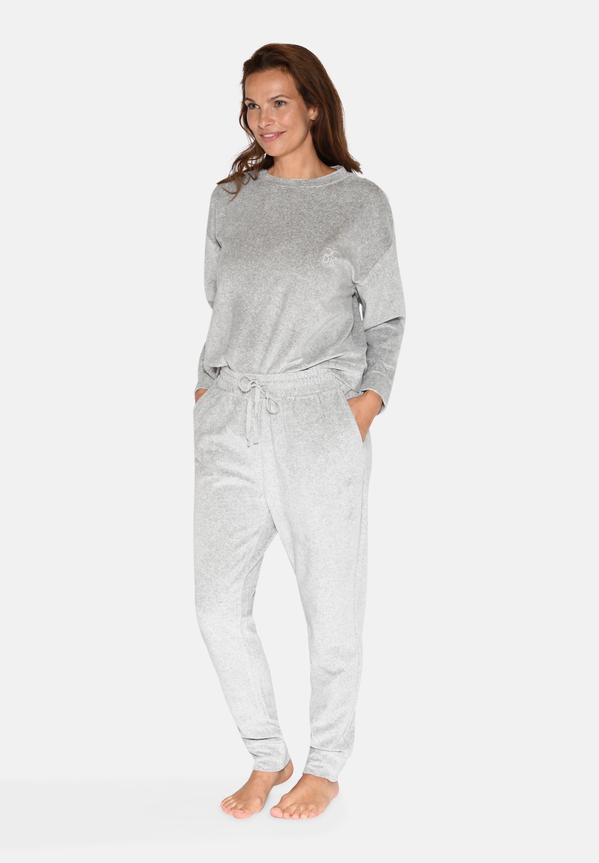 Sigrid Pants, Light Grey Melange