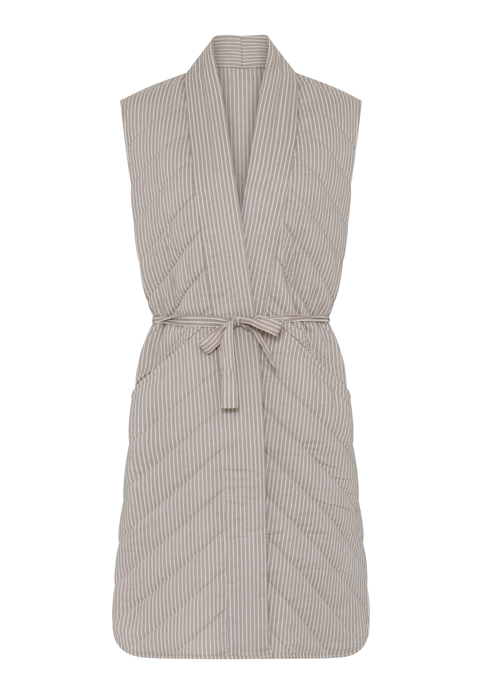 Freja Quilted Waistcoat, String AOP