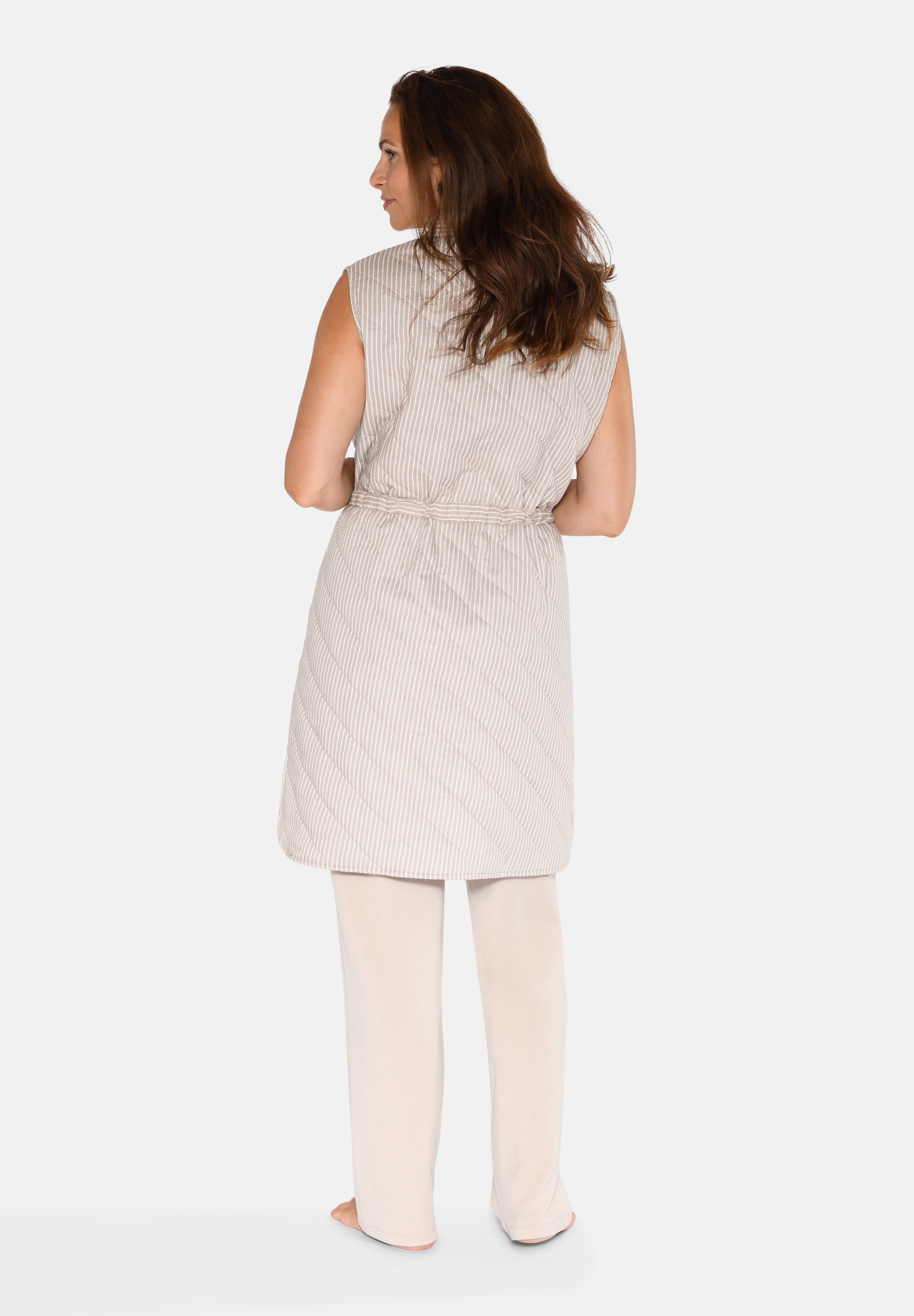 Freja Quilted Waistcoat, String AOP