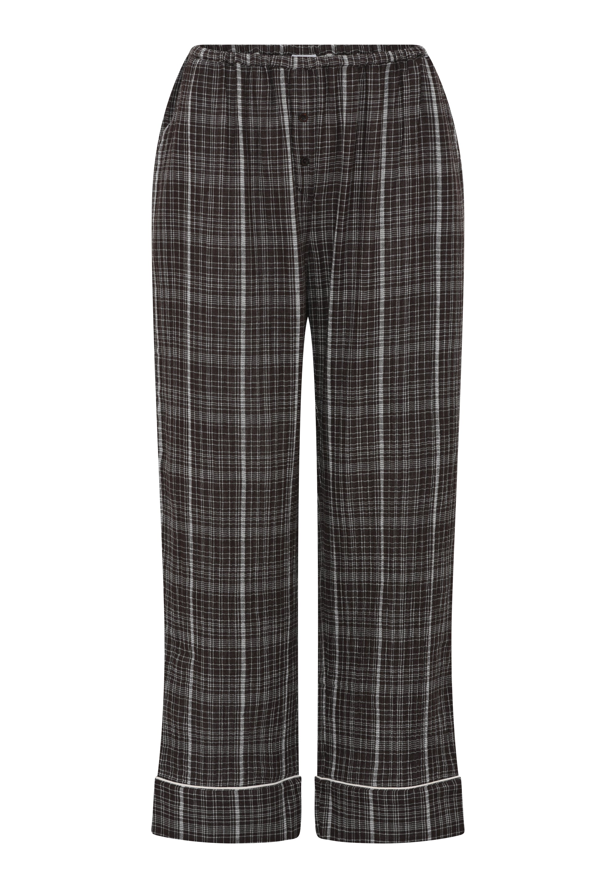Mila Pants, Seal Brown Check
