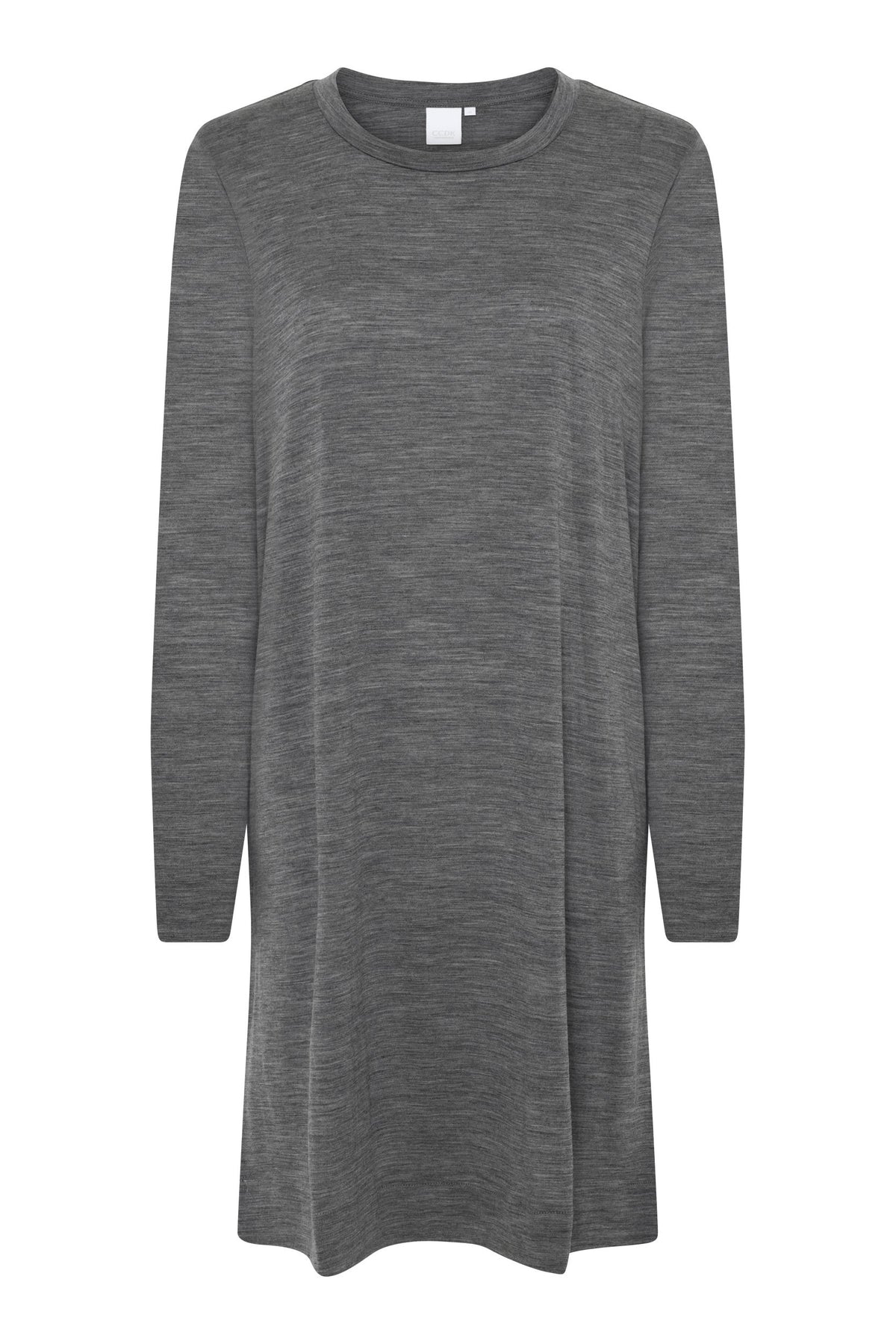 Marcia L/S Dress, Dark Grey Melange