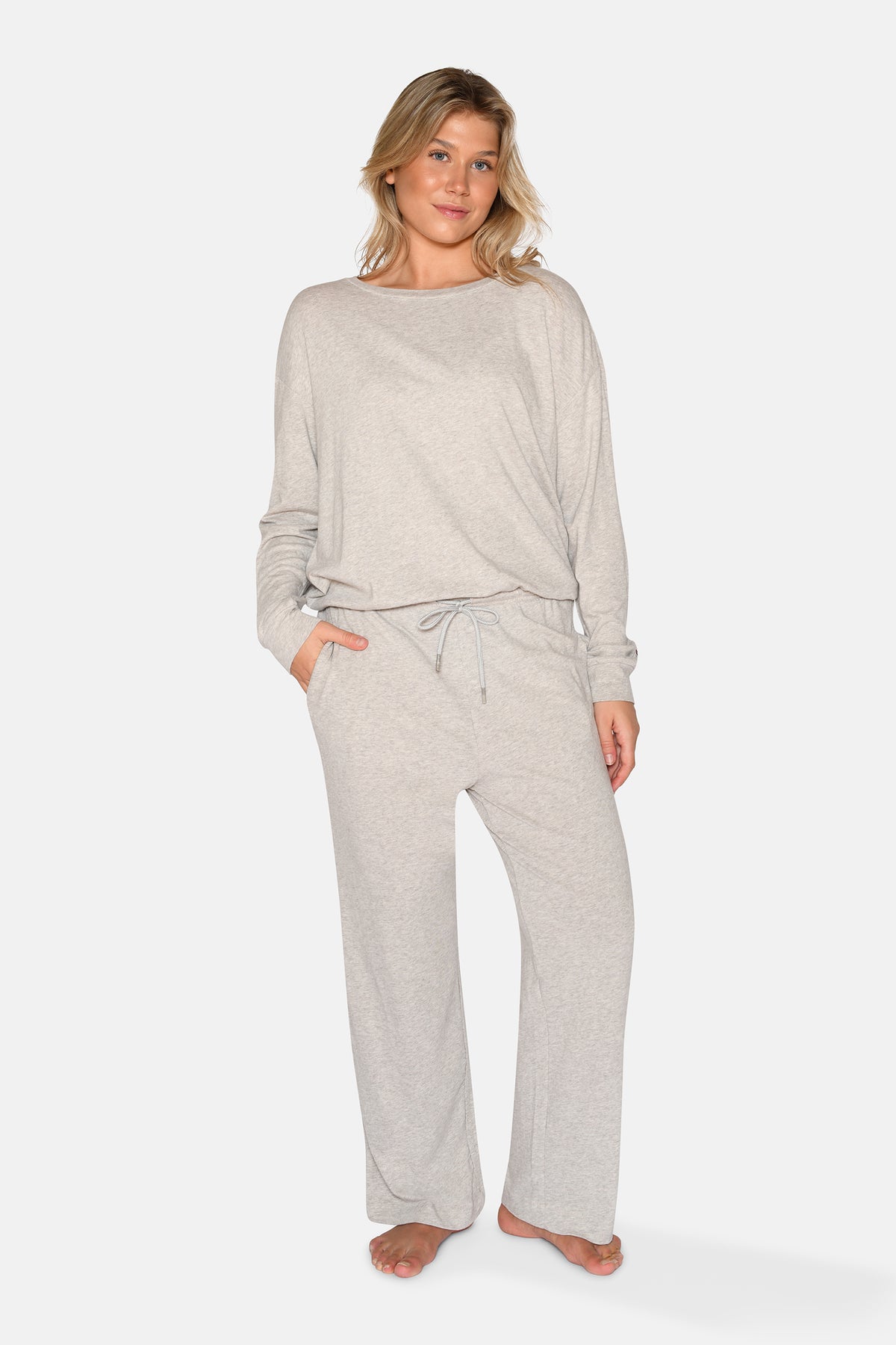 Jacy Crop Joggers, Cement Melange