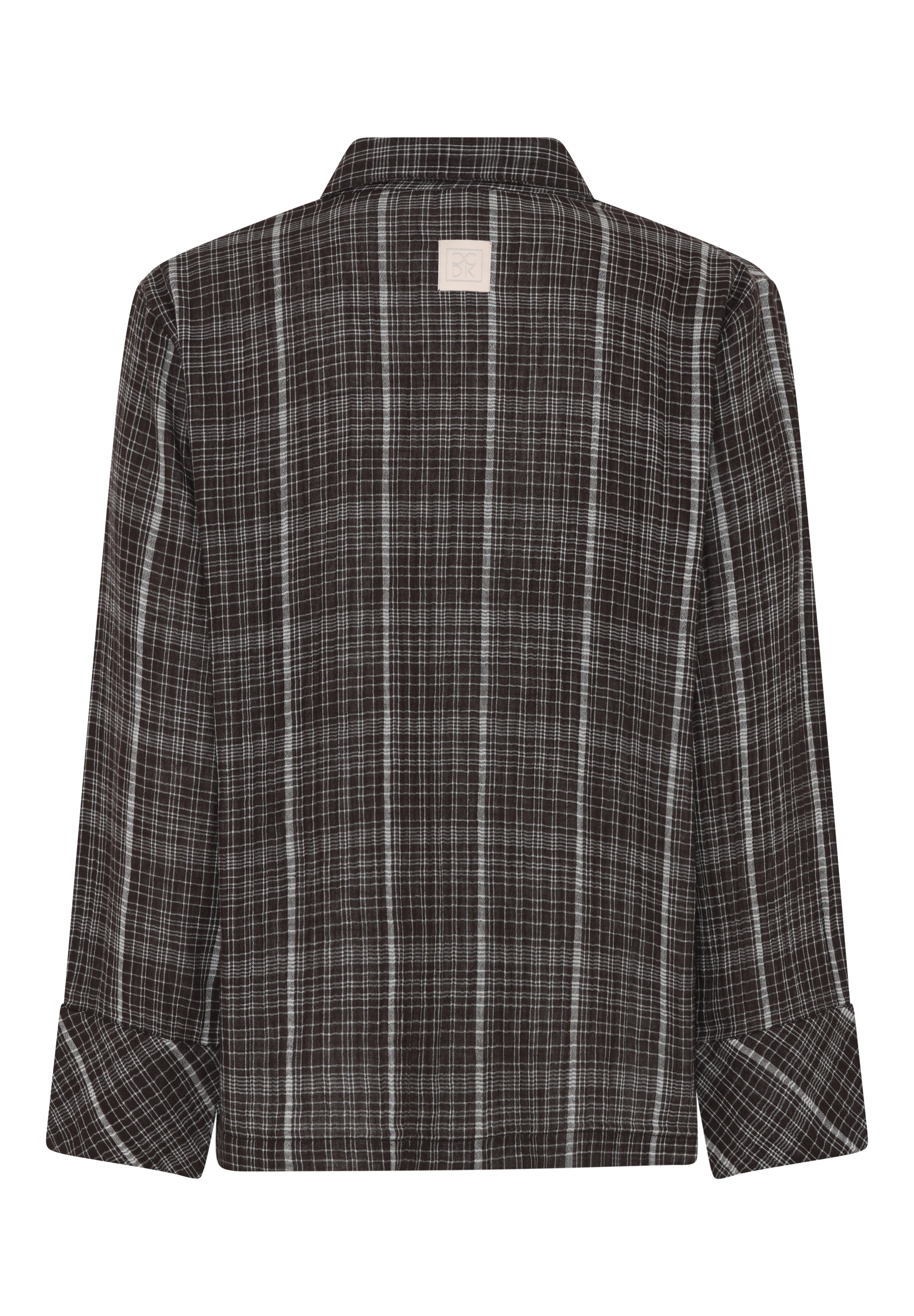 Nanny Blouse, Seal Brown Check