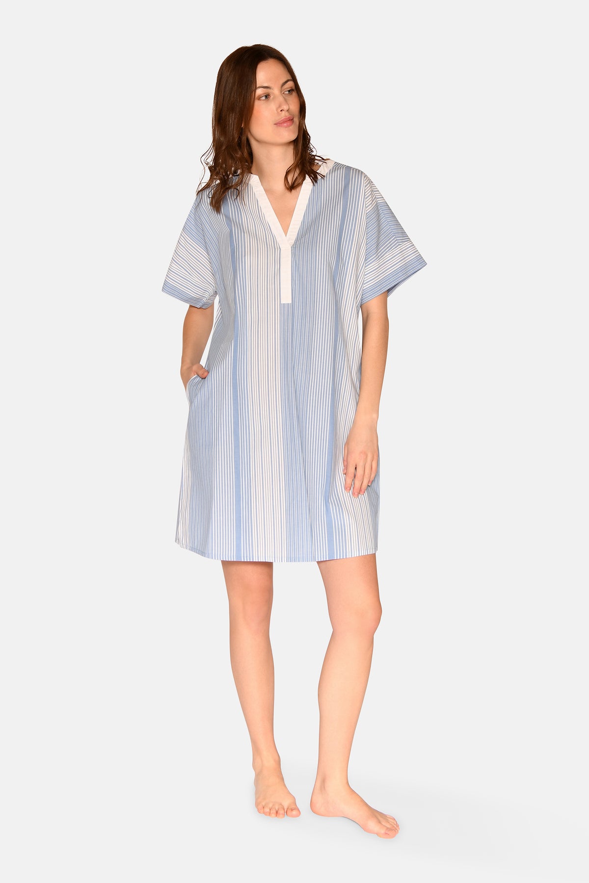 Aya Dress, Azurine Stripe