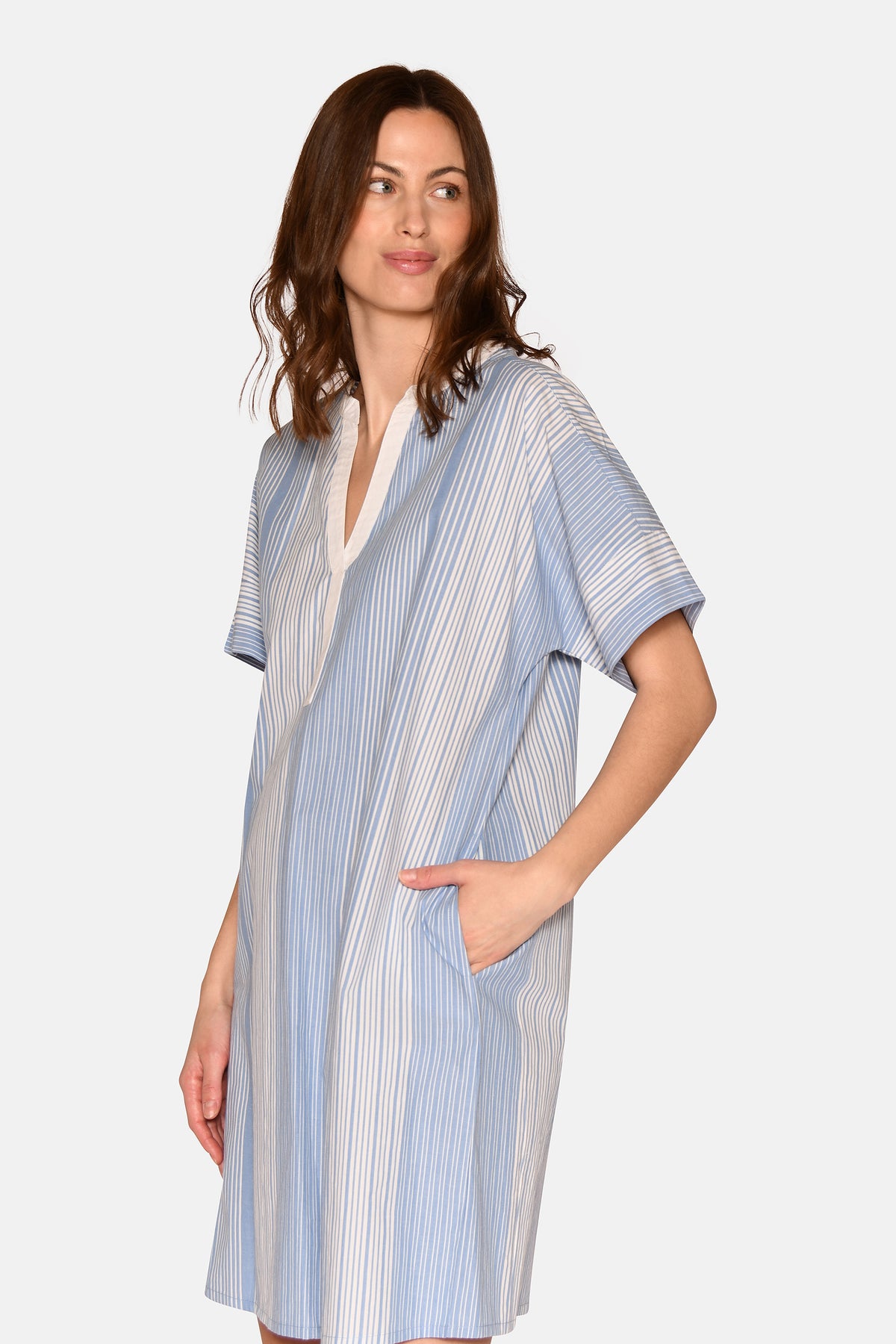 Aya Dress, Azurine Stripe