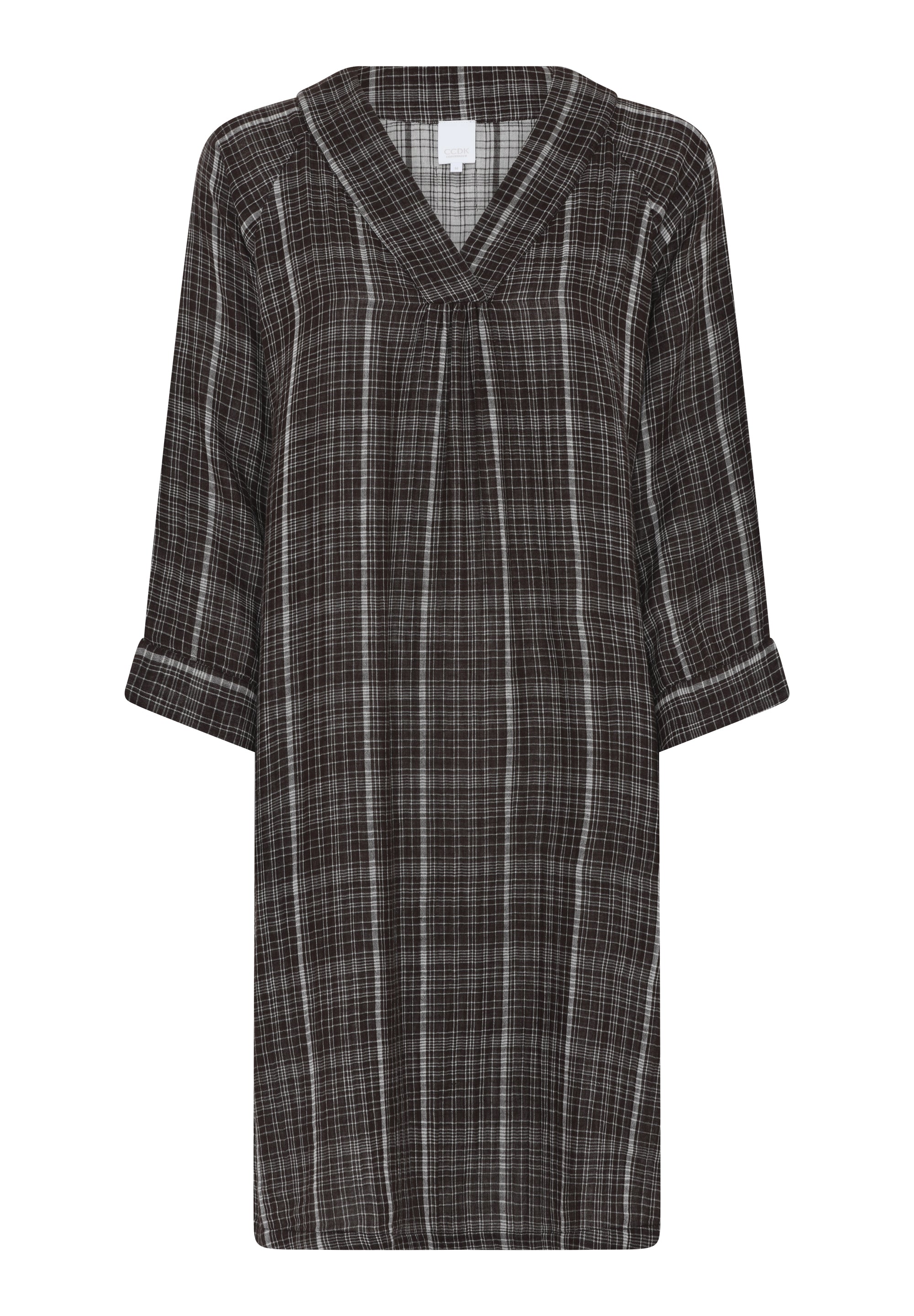Elly Tunic, Seal Brown Check