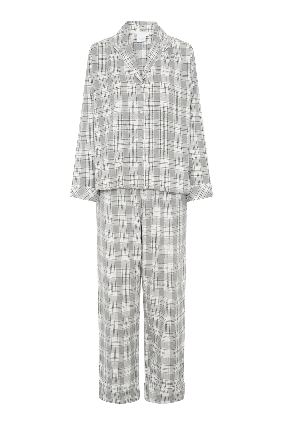 Helga Check Set, Grey Melange Check