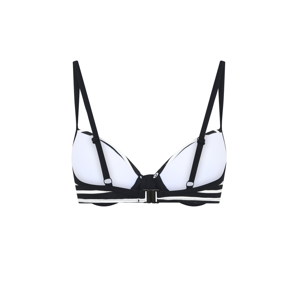 Demi Bikini Top Moulded w. Wire, Black Stripe