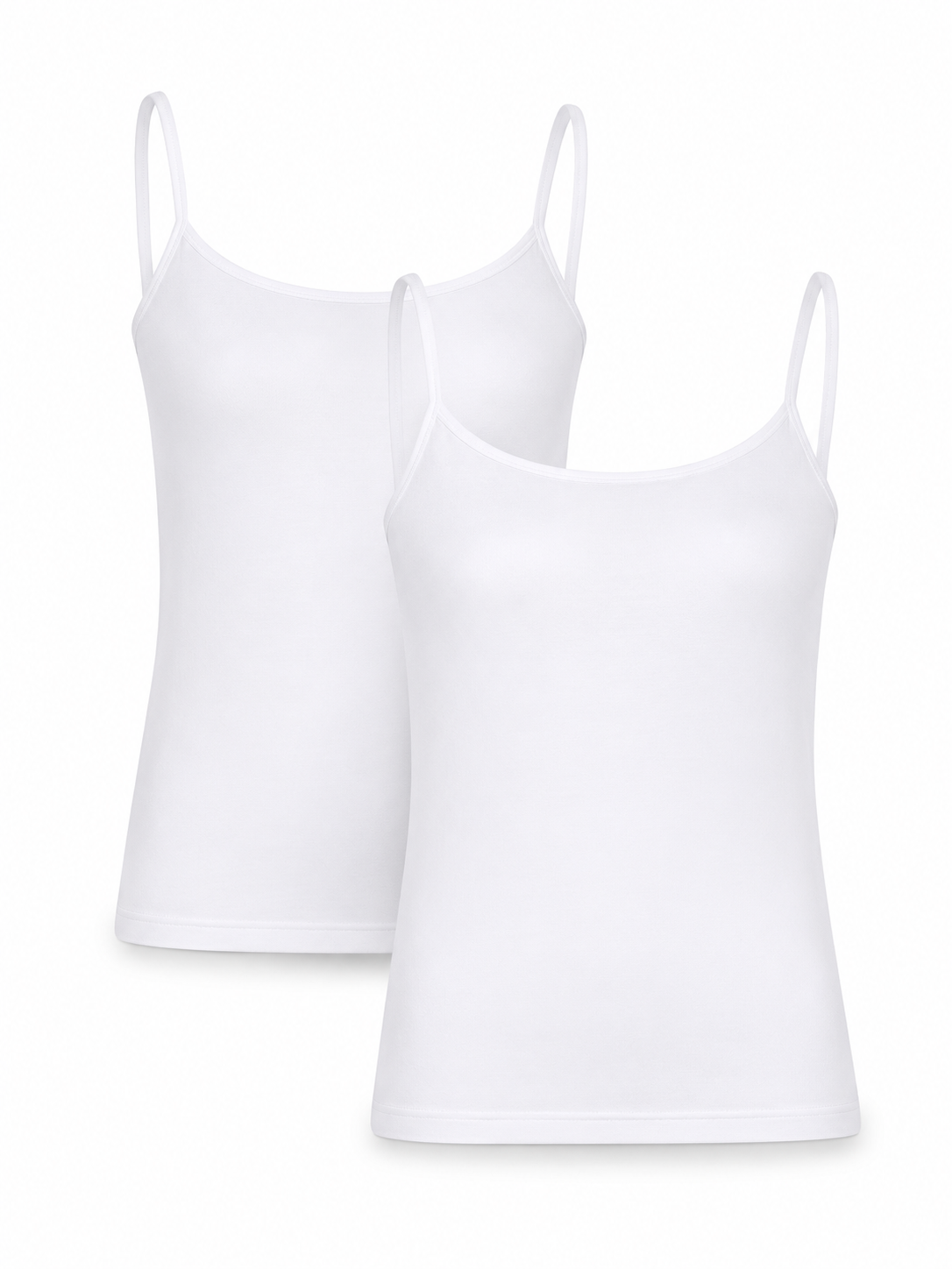 2-Pack Modal Strap Top, White