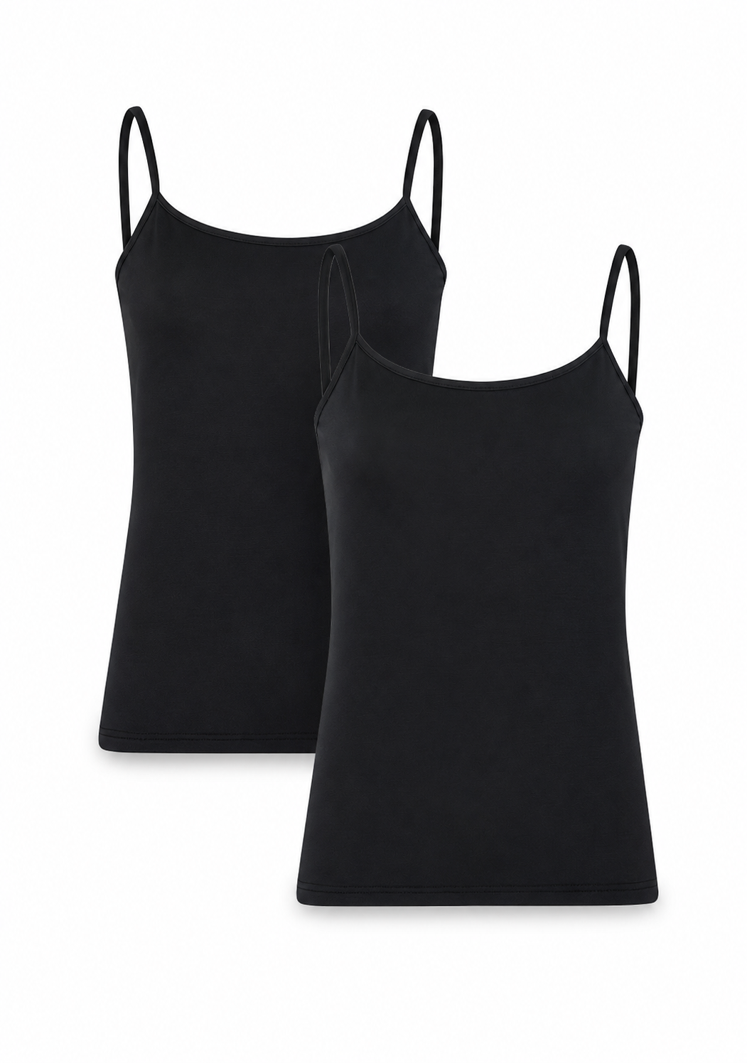 2-Pack Modal Strap Top, Black