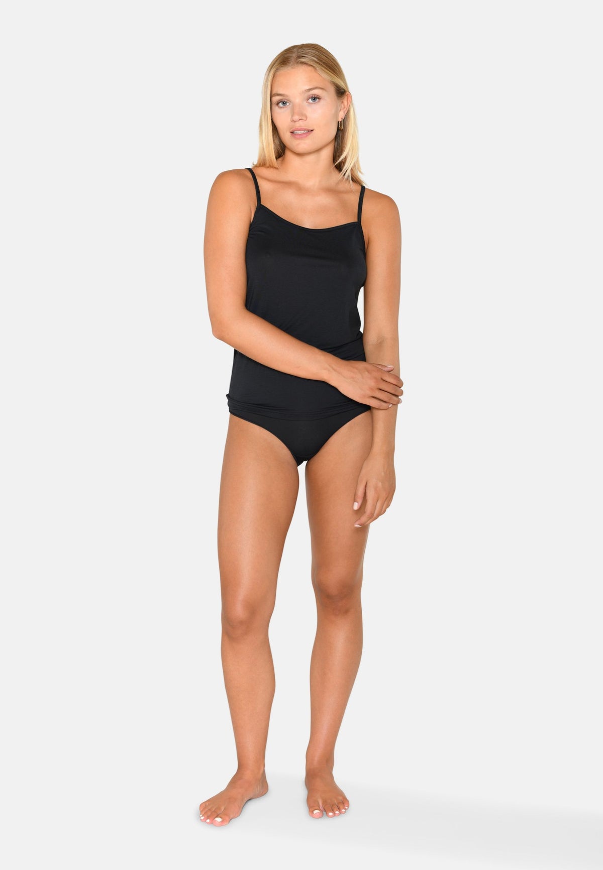 2-Pack Modal Strap Top, Black