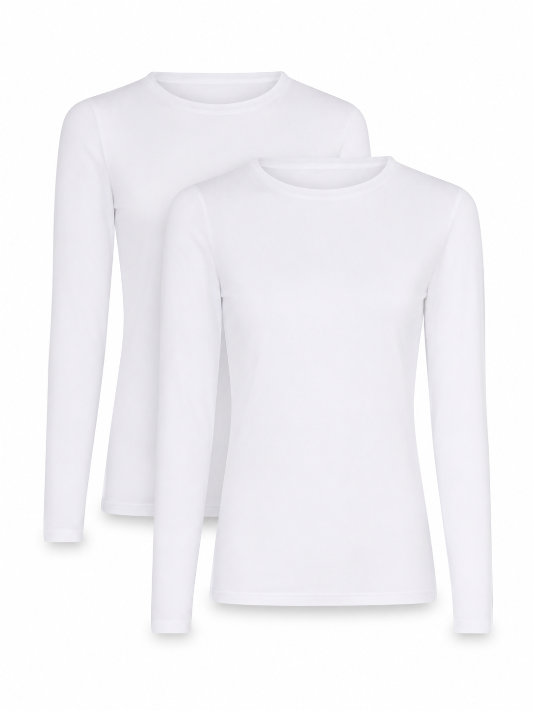 2-Pack Modal L/S T-shirt, White