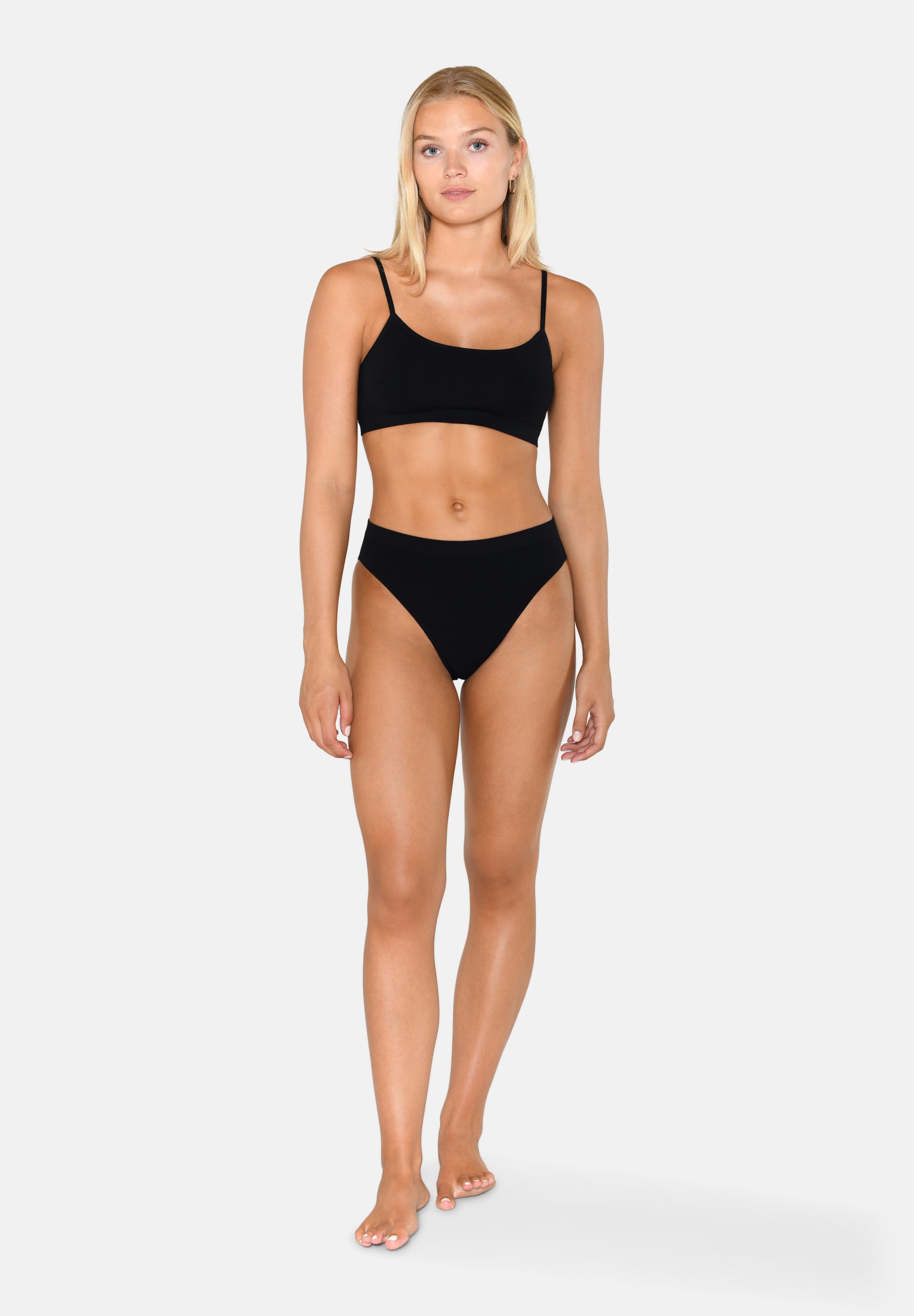 Bamboo Seamless Bikini Brief, Black